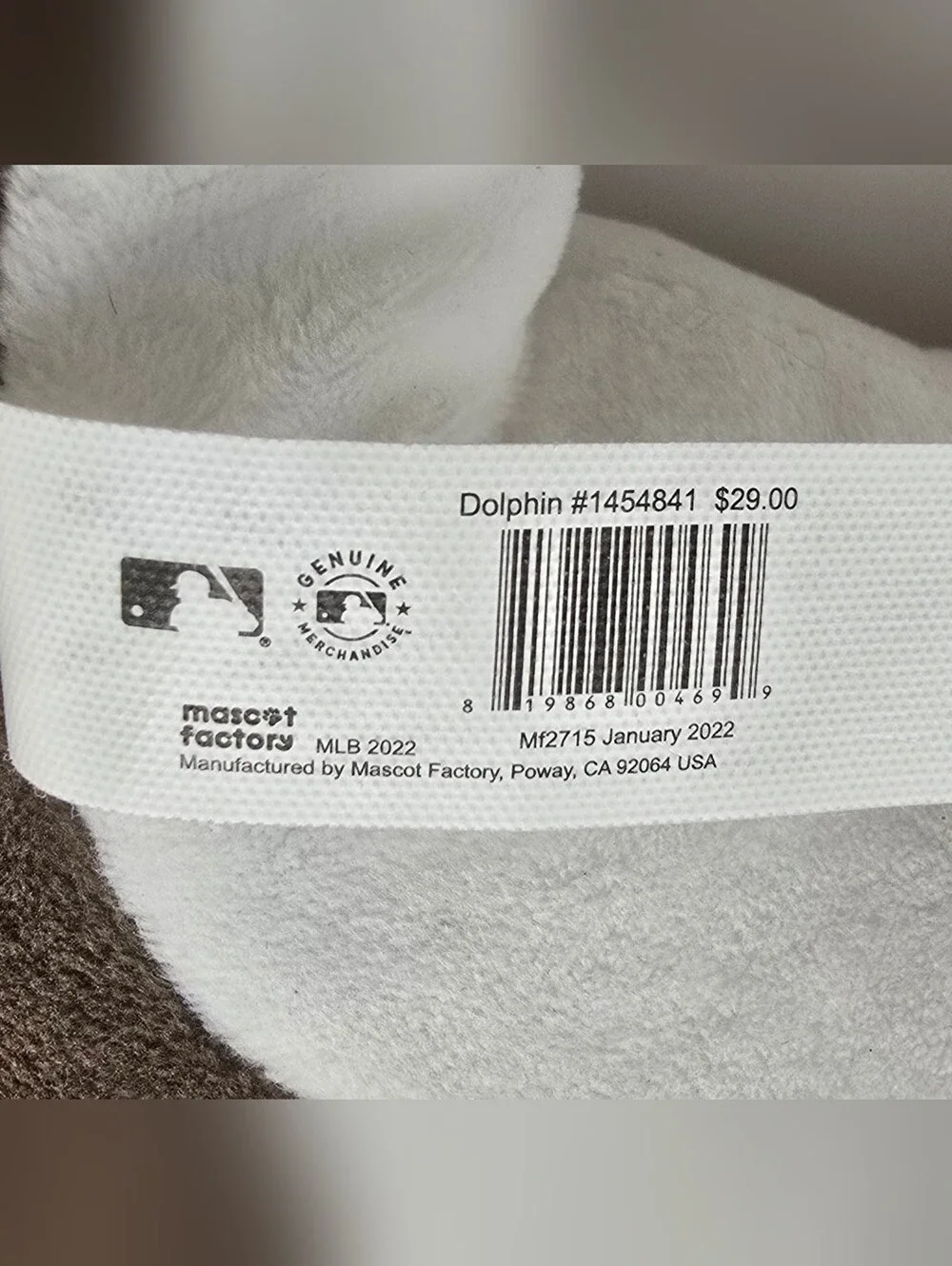 San Diego Padres DolliBu Big Eye Dolphin Stuffed Animal MLB 9.5